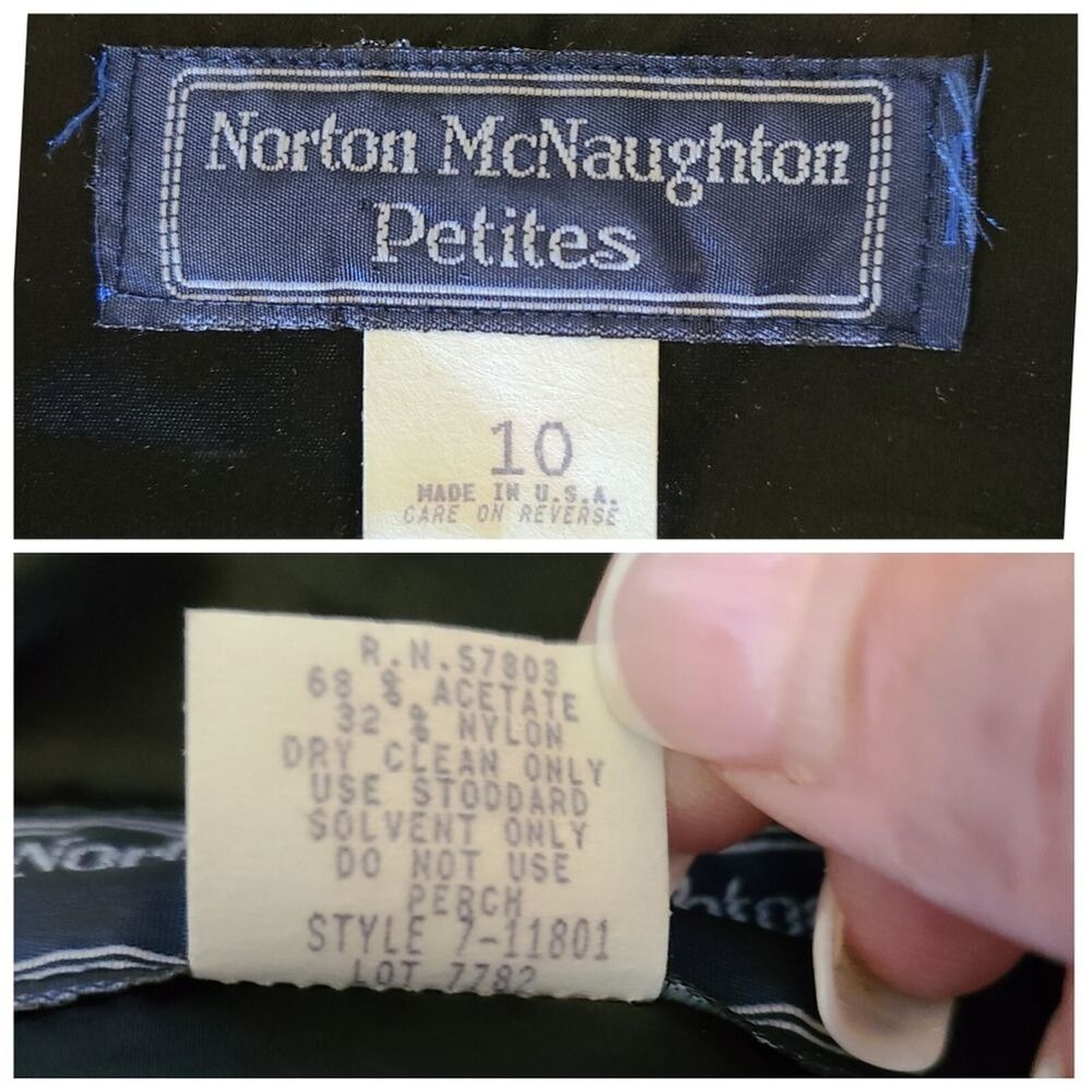 Norton McNaughton Petites Blazer 10 P Black Gold Floral Roses Unlined Holiday - Picture 7 of 13